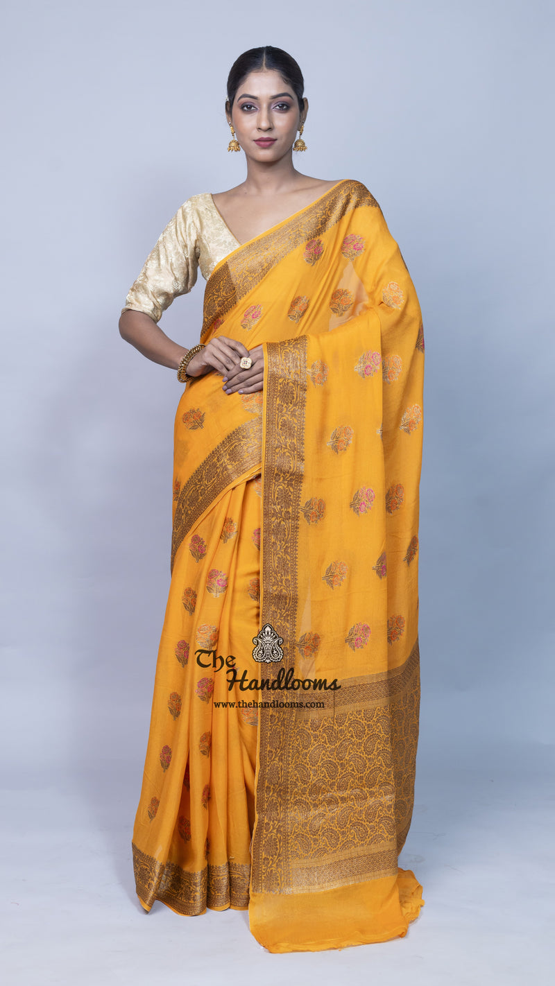 Pure Chiffon Khaddi Banarasi Saree
