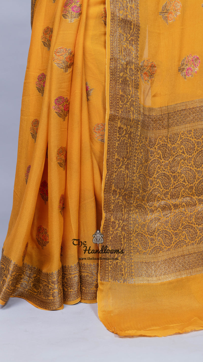Pure Chiffon Khaddi Banarasi Saree