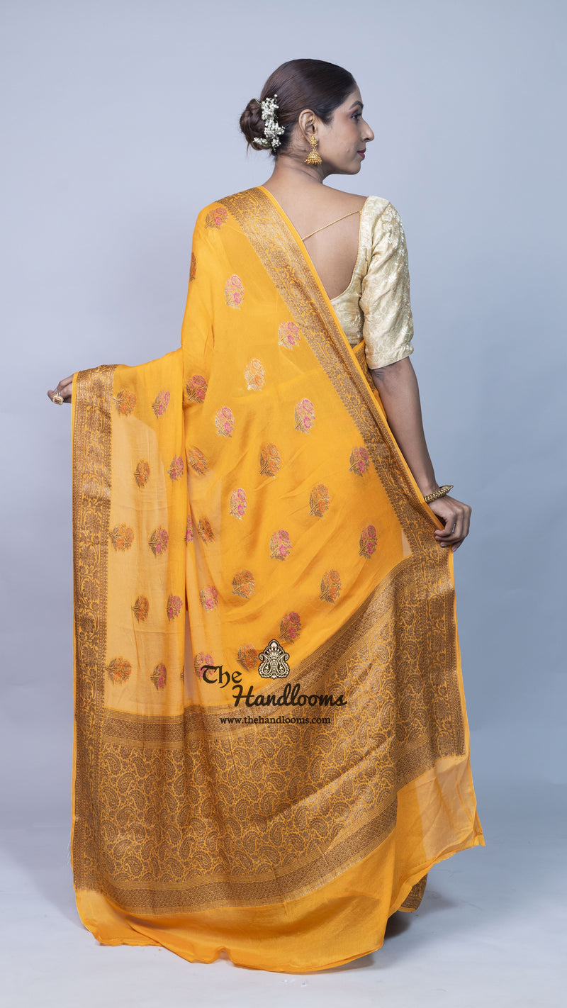 Pure Chiffon Khaddi Banarasi Saree