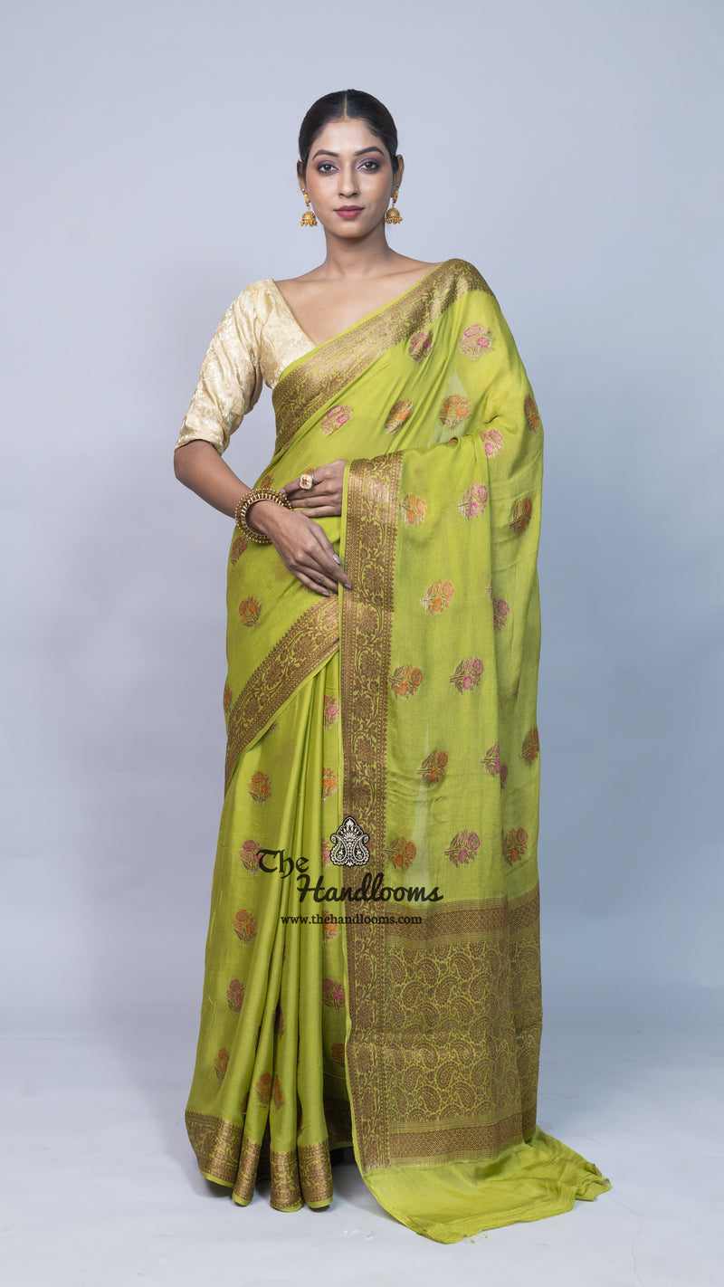 Pure Chiffon Khaddi Banarasi Saree