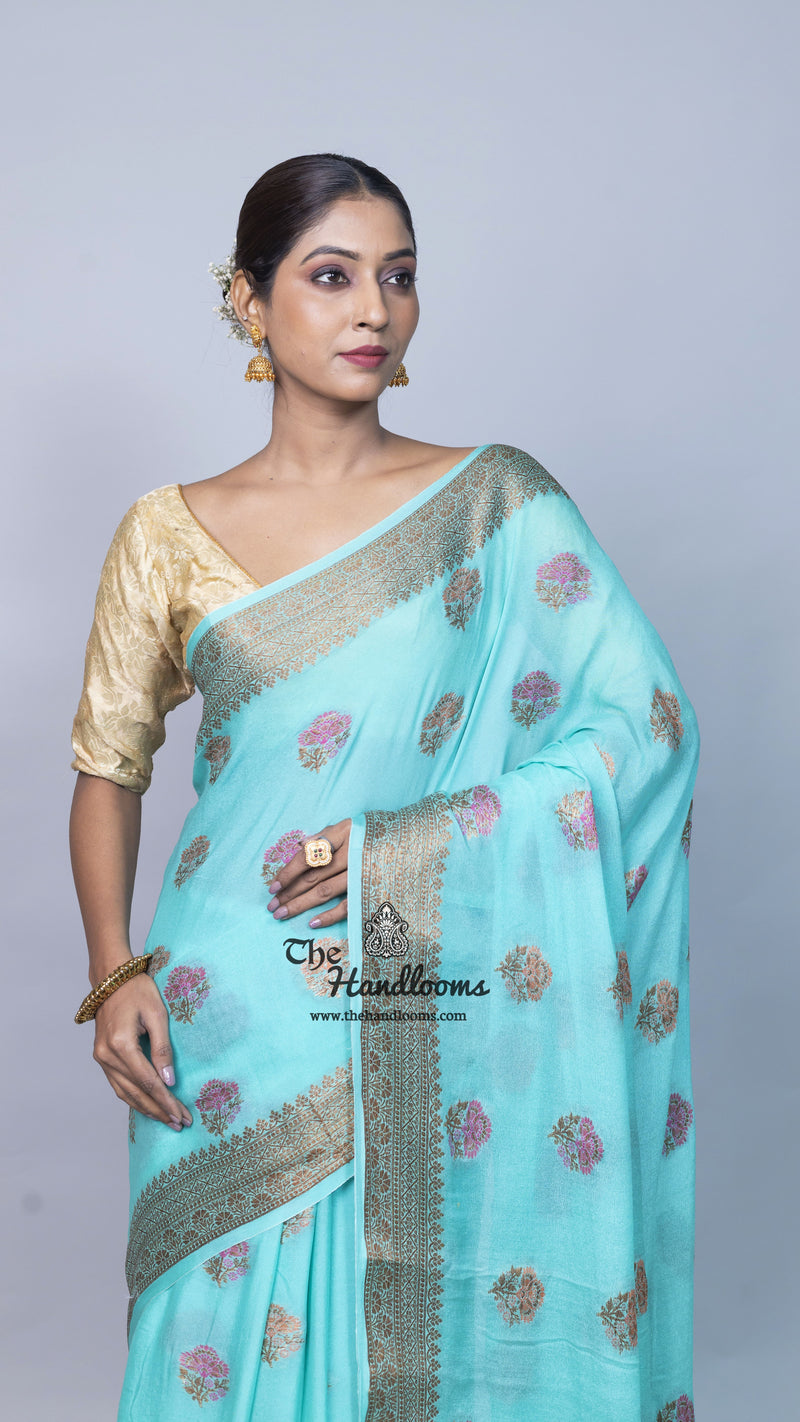 Pure Chiffon Khaddi Banarasi Saree
