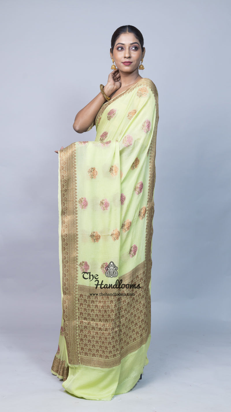 Pure Chiffon Khaddi Banarasi Saree