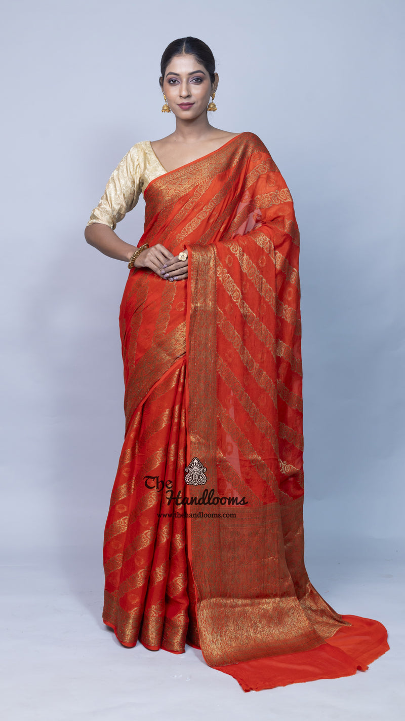 Pure Chiffon Khaddi Banarasi Saree