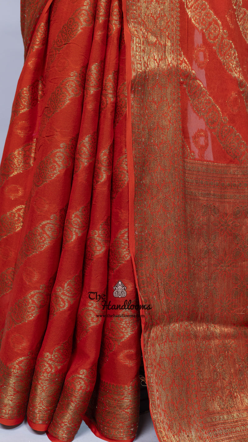 Pure Chiffon Khaddi Banarasi Saree