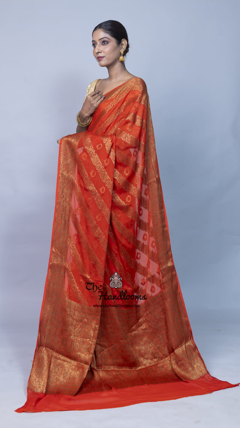 Pure Chiffon Khaddi Banarasi Saree