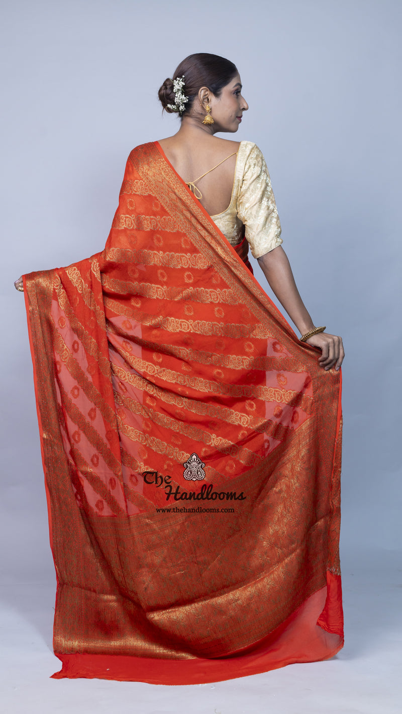 Pure Chiffon Khaddi Banarasi Saree