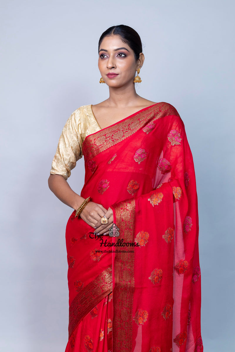 Pure Chiffon Khaddi Banarasi Saree