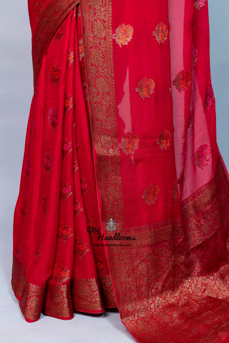 Pure Chiffon Khaddi Banarasi Saree