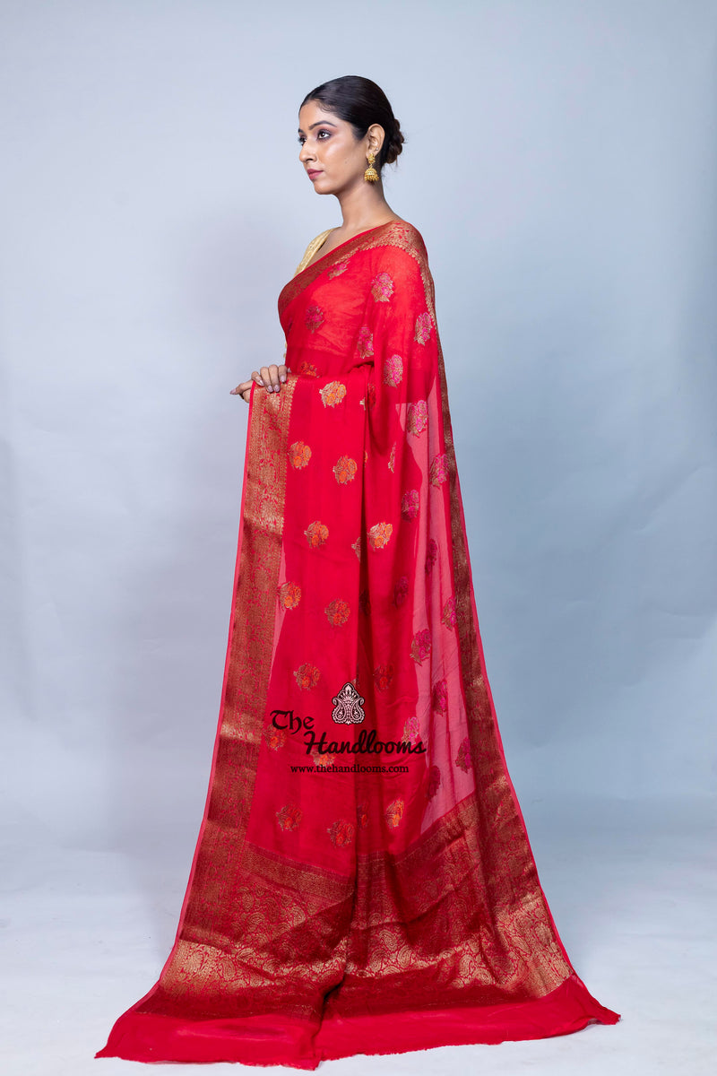 Pure Chiffon Khaddi Banarasi Saree