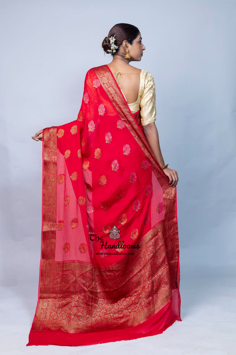 Pure Chiffon Khaddi Banarasi Saree