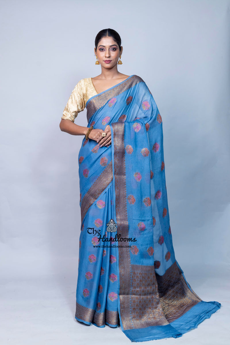 Pure Chiffon Khaddi Banarasi Saree