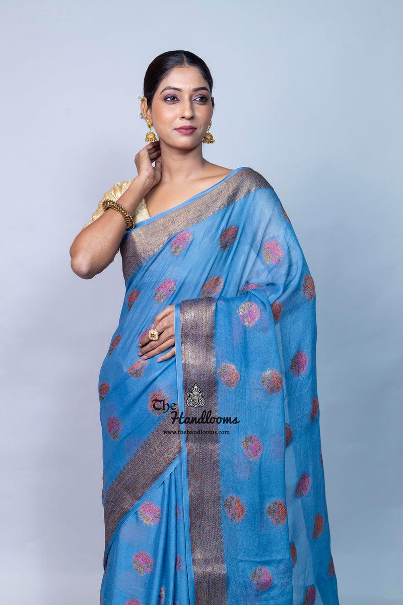 Pure Chiffon Khaddi Banarasi Saree