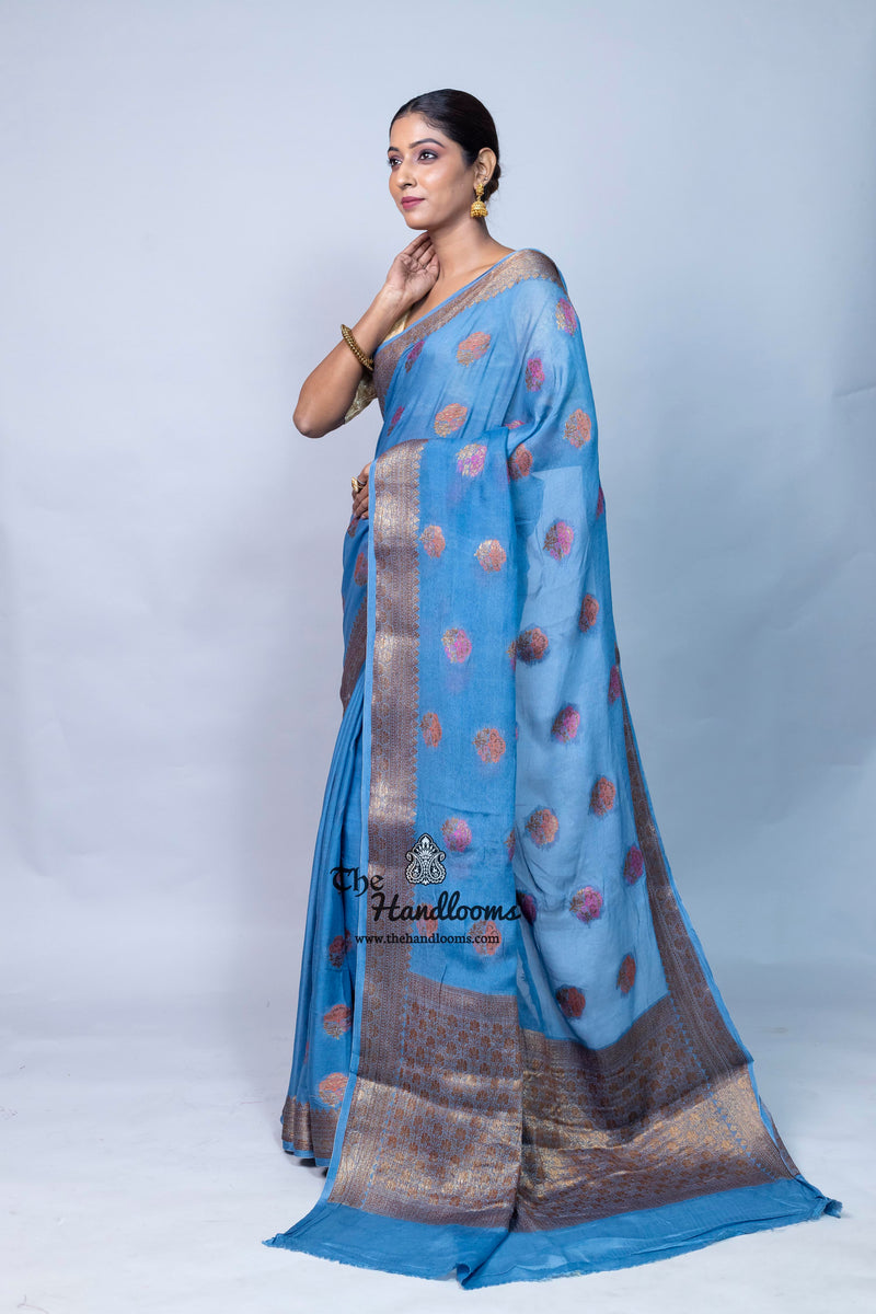 Pure Chiffon Khaddi Banarasi Saree