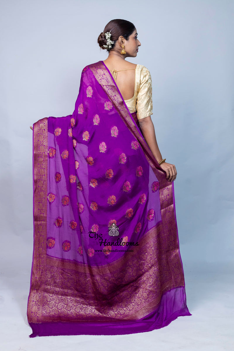 Pure Chiffon Khaddi Banarasi Saree