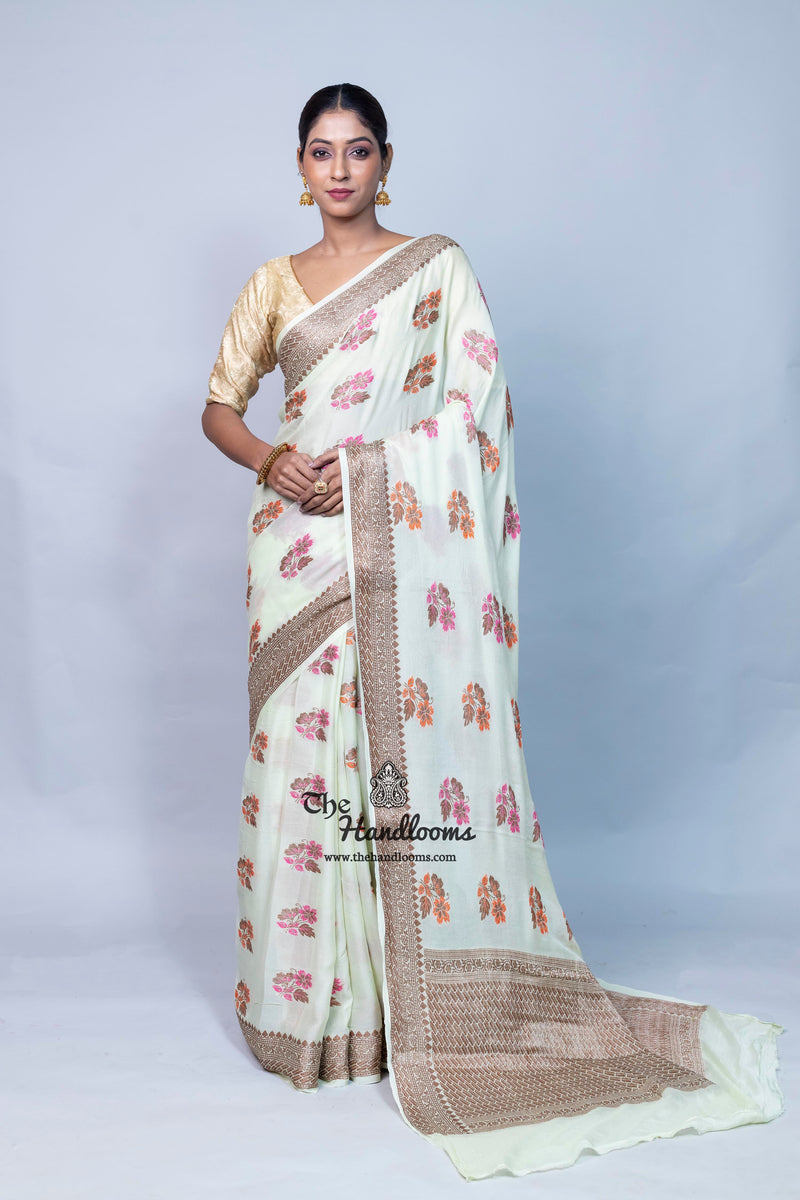 Pure Chiffon Khaddi Banarasi Saree