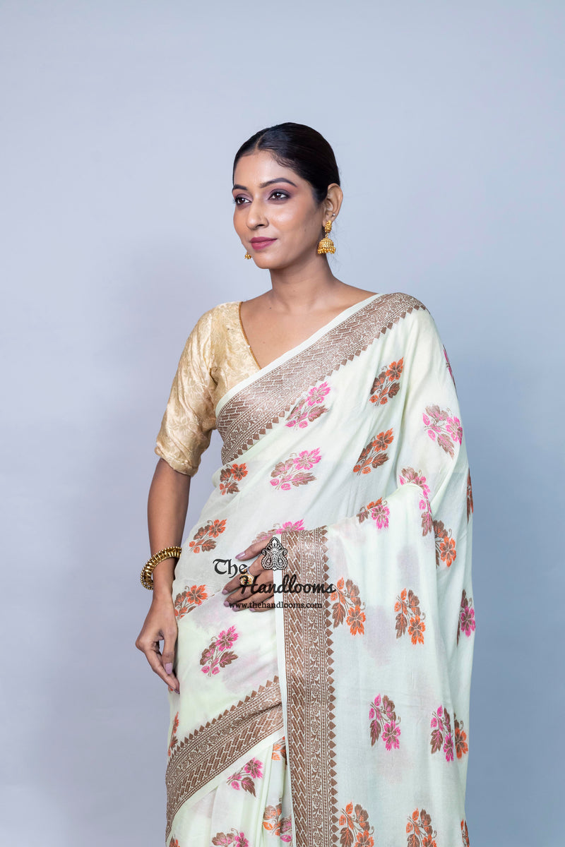 Pure Chiffon Khaddi Banarasi Saree