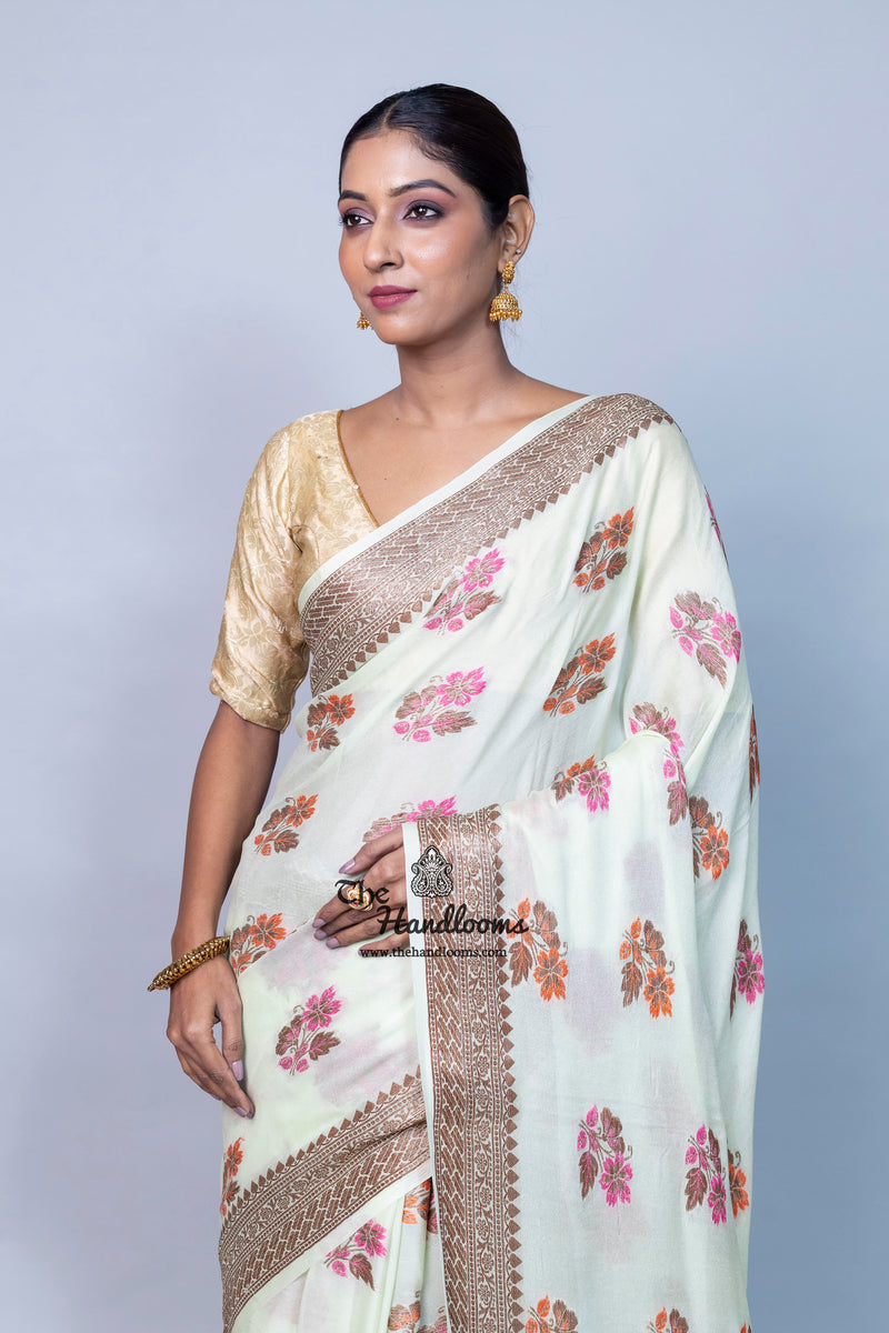 Pure Chiffon Khaddi Banarasi Saree