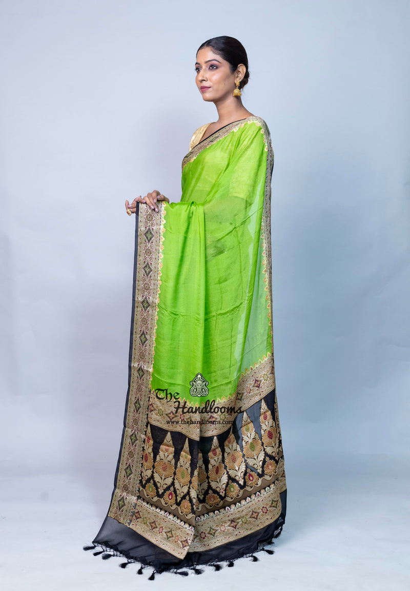 Pure Chiffon Khaddi Banarasi Saree