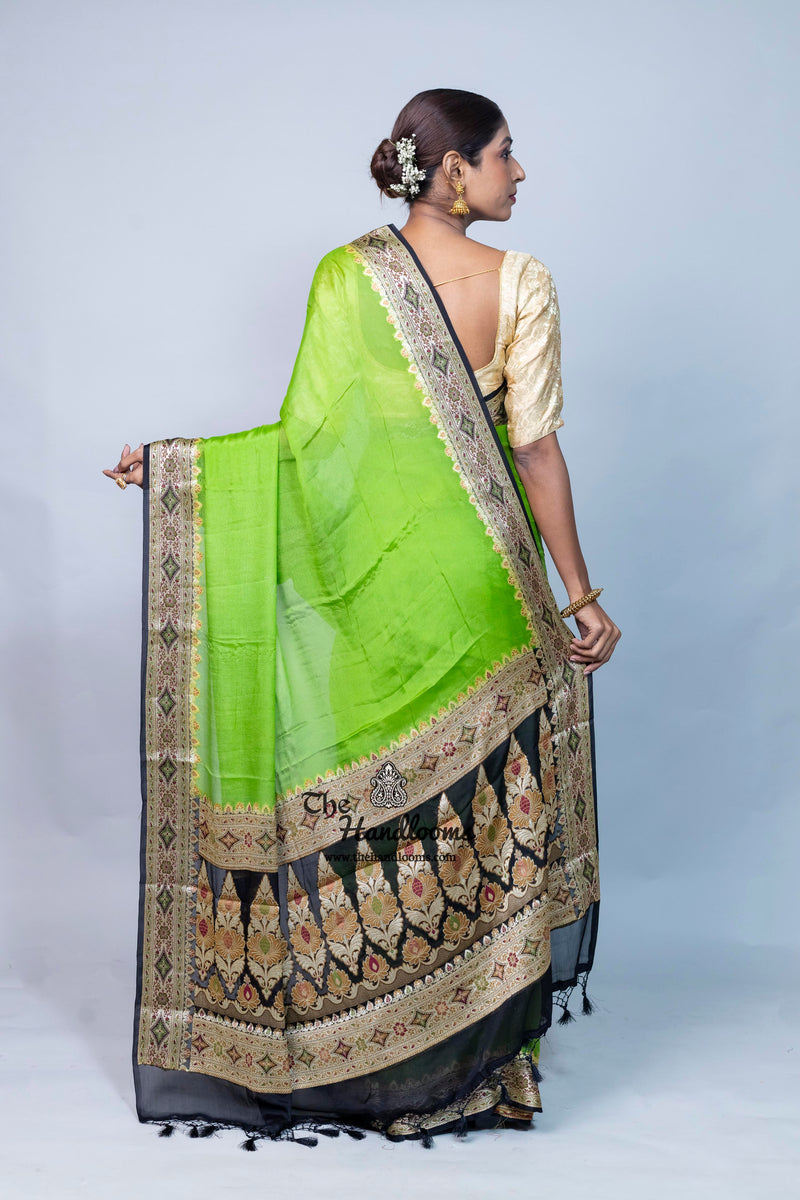 Pure Chiffon Khaddi Banarasi Saree