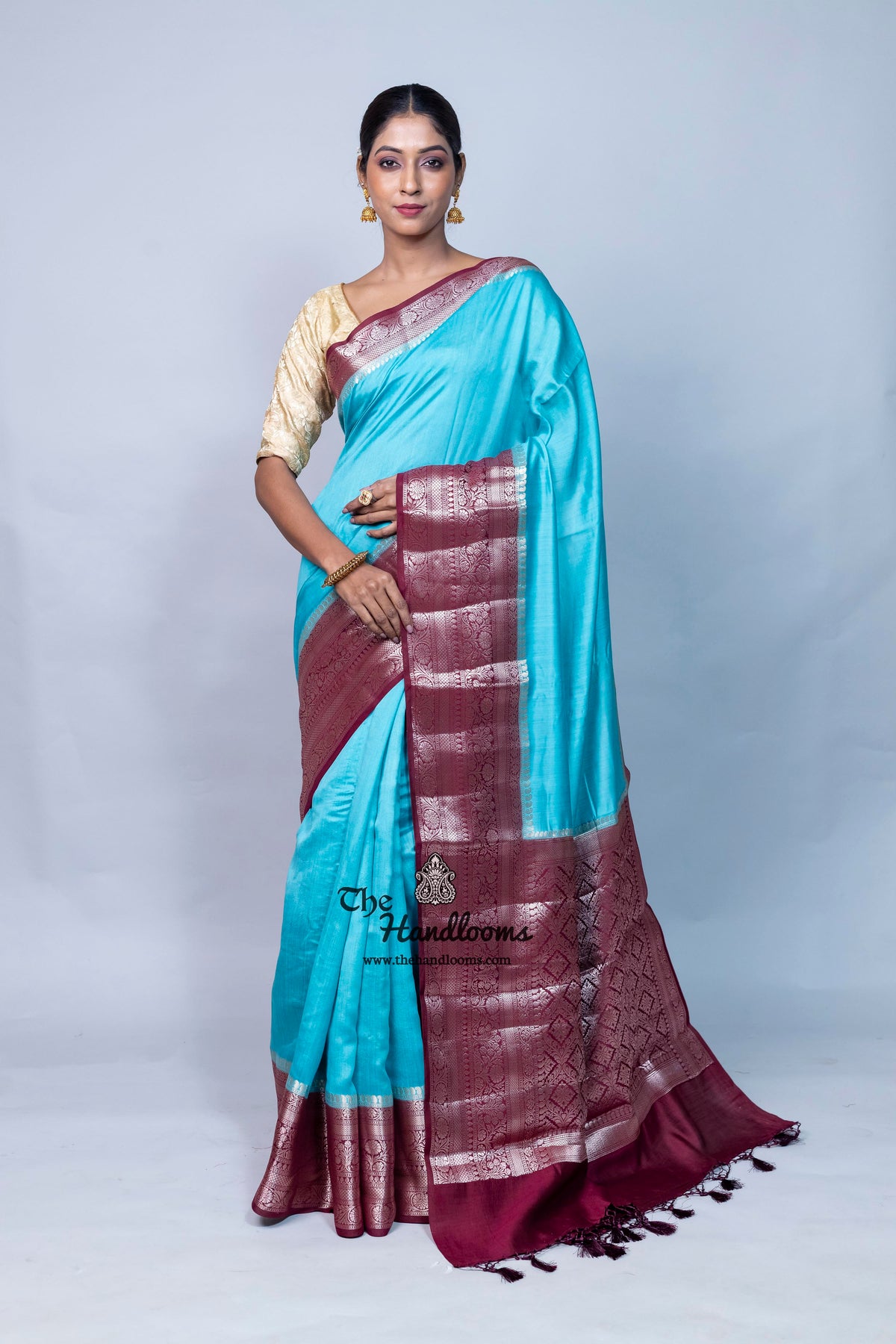 Pure Chiniya Silk Khaddi Handloom Banarasi Saree