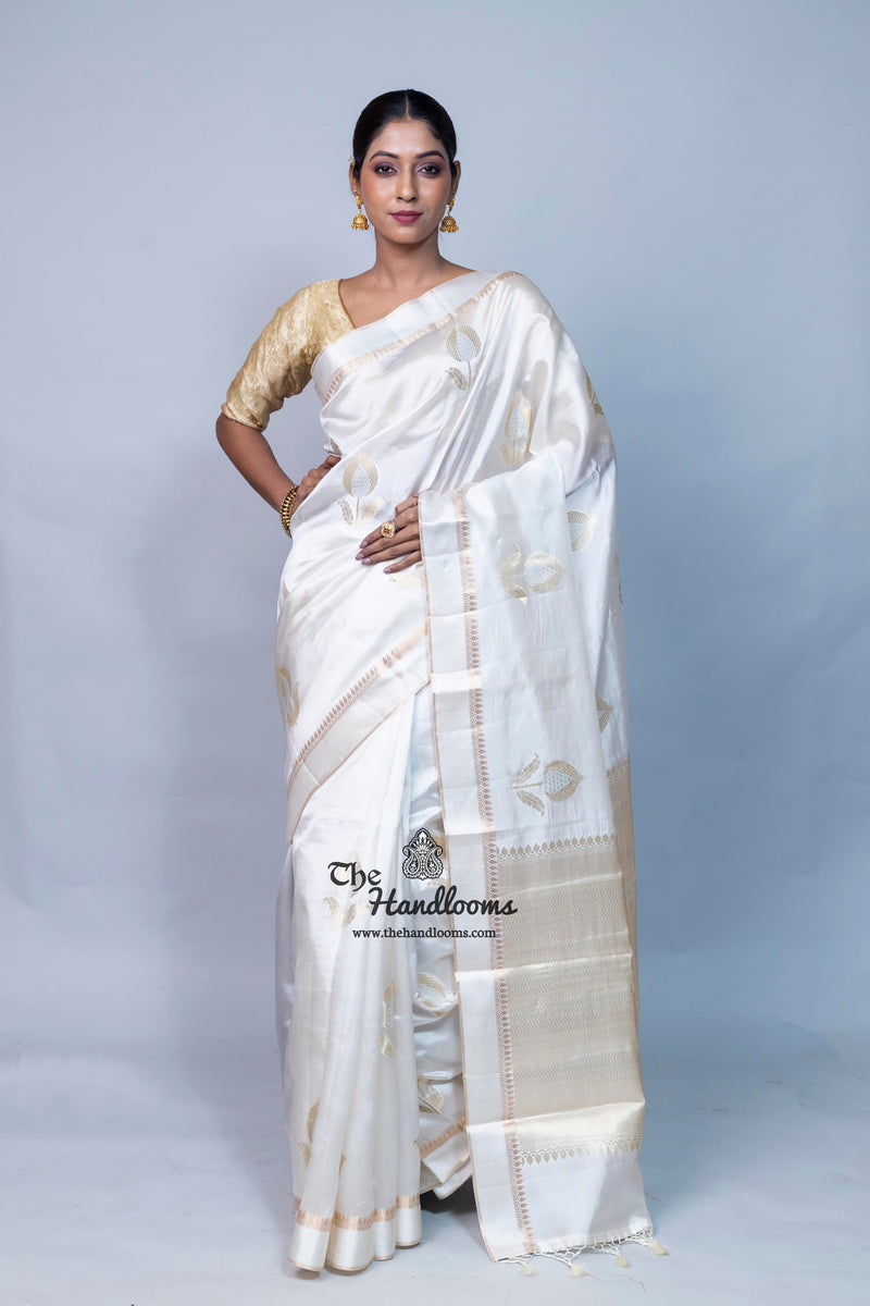 Pure Mango Silk Banarasi Handloom Saree