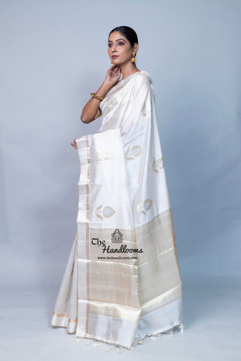 Pure Mango Silk Banarasi Handloom Saree