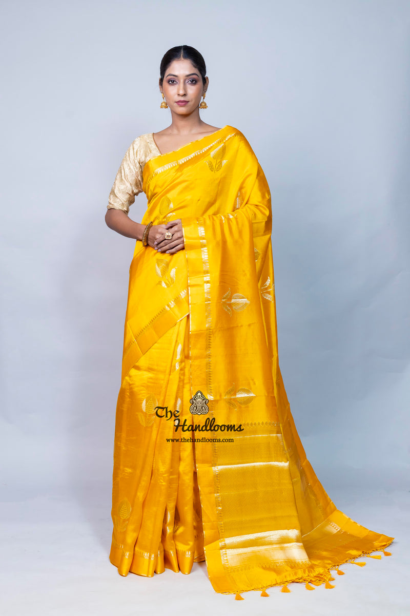 Pure Mango Silk Banarasi Handloom Saree