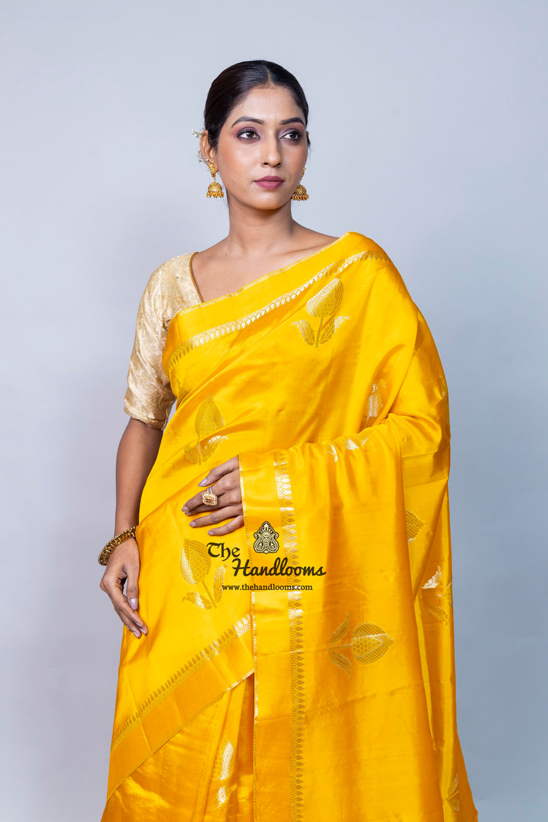 Pure Mango Silk Banarasi Handloom Saree