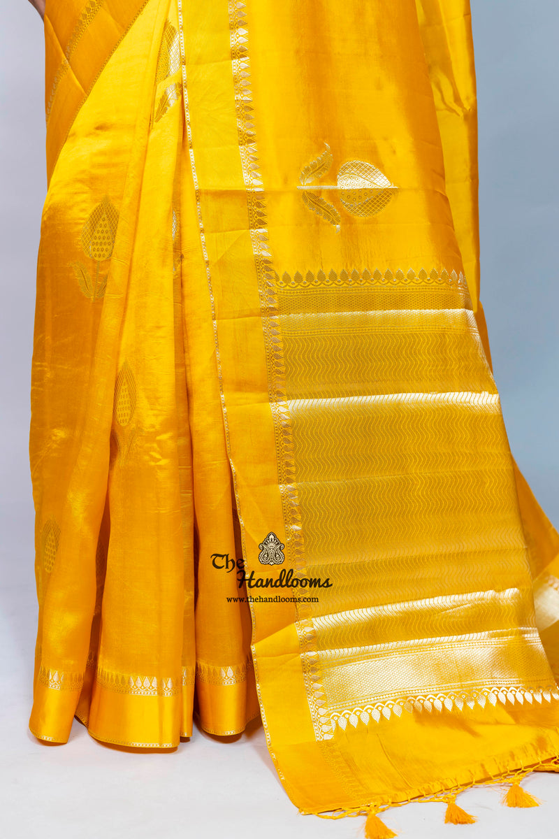 Pure Mango Silk Banarasi Handloom Saree