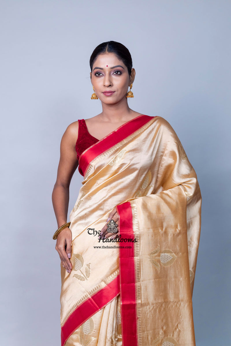 Pure Mango Silk Banarasi Handloom Saree