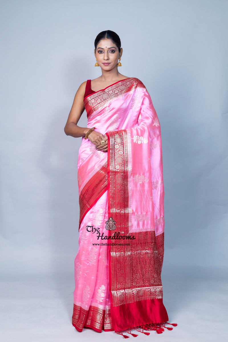 Pure Mango Silk Banarasi Handloom Saree