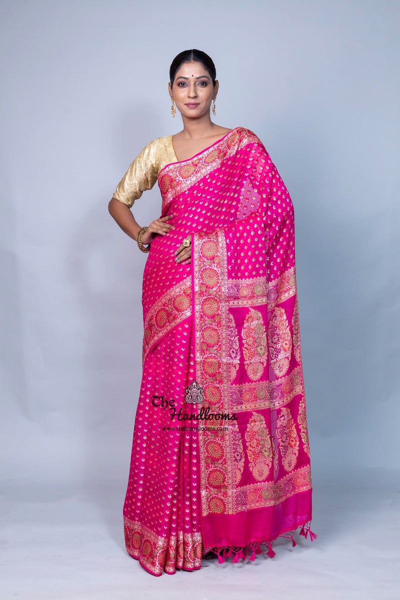 Pure Chiffon Khaddi Banarasi Saree