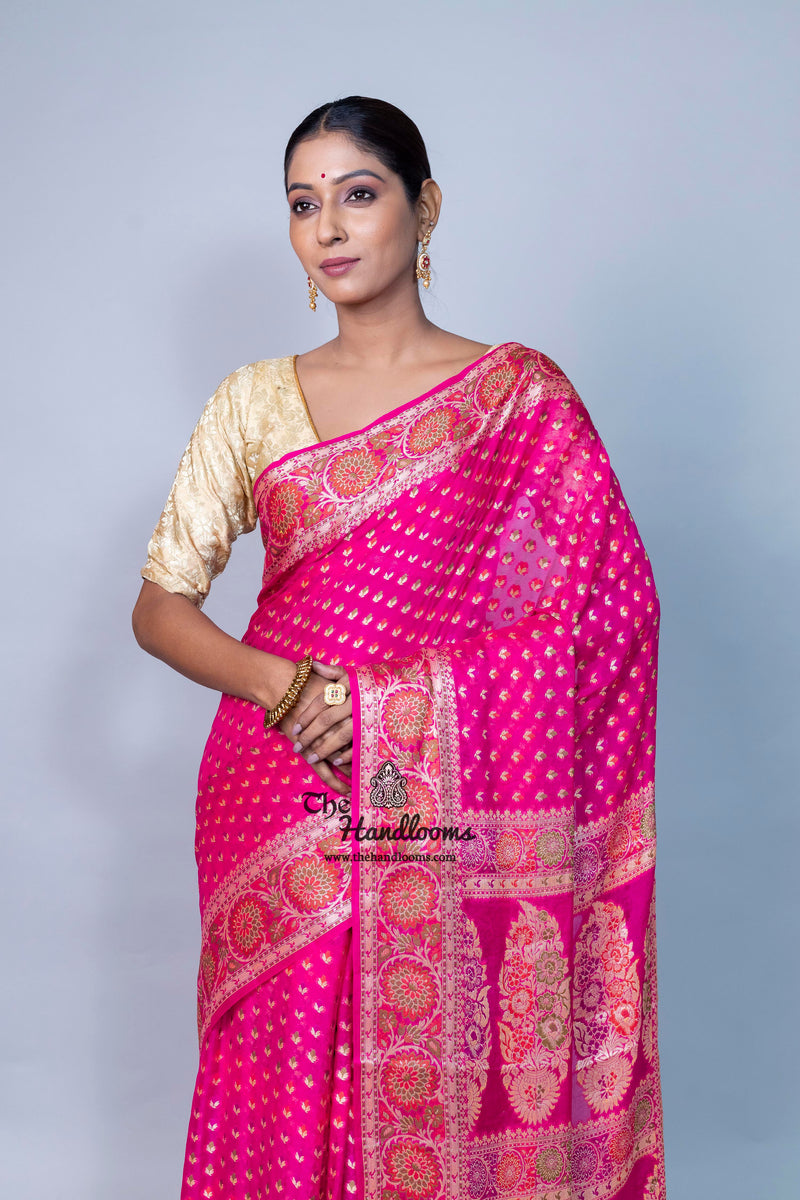 Pure Chiffon Khaddi Banarasi Saree