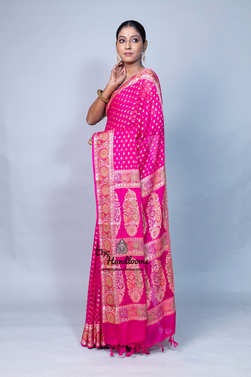 Pure Chiffon Khaddi Banarasi Saree