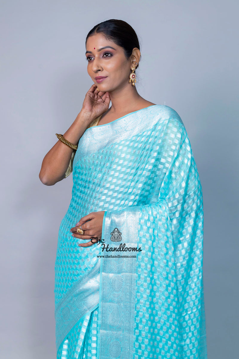 Pure Chiffon Khaddi Banarasi Saree