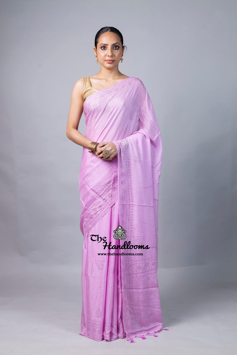 Pure Georgette Handloom Banarasi Saree with Siroski Stone Work