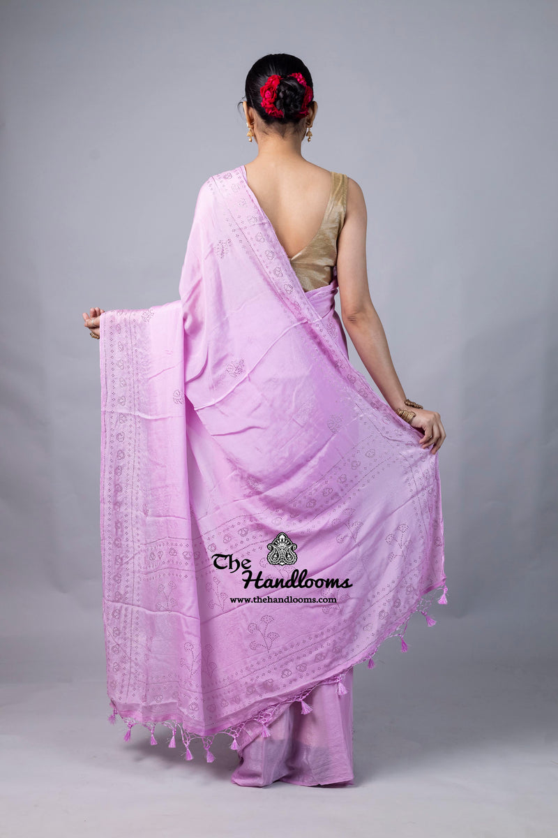 Pure Georgette Handloom Banarasi Saree with Siroski Stone Work