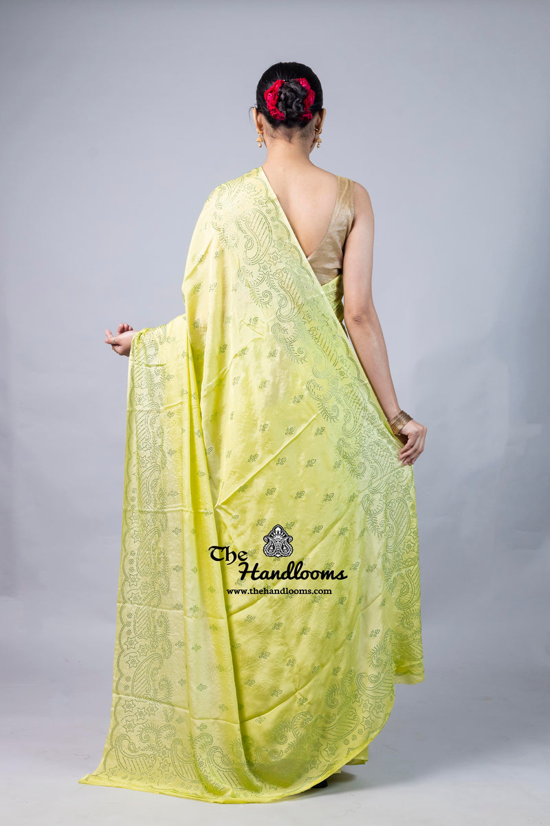 Pure Georgette Handloom Banarasi Saree with Siroski Stone Work
