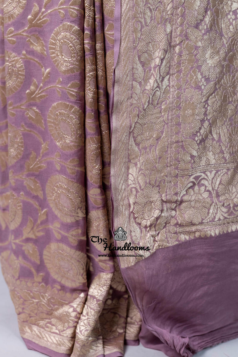 Khaddi Georgette Handloom Banarasi Saree