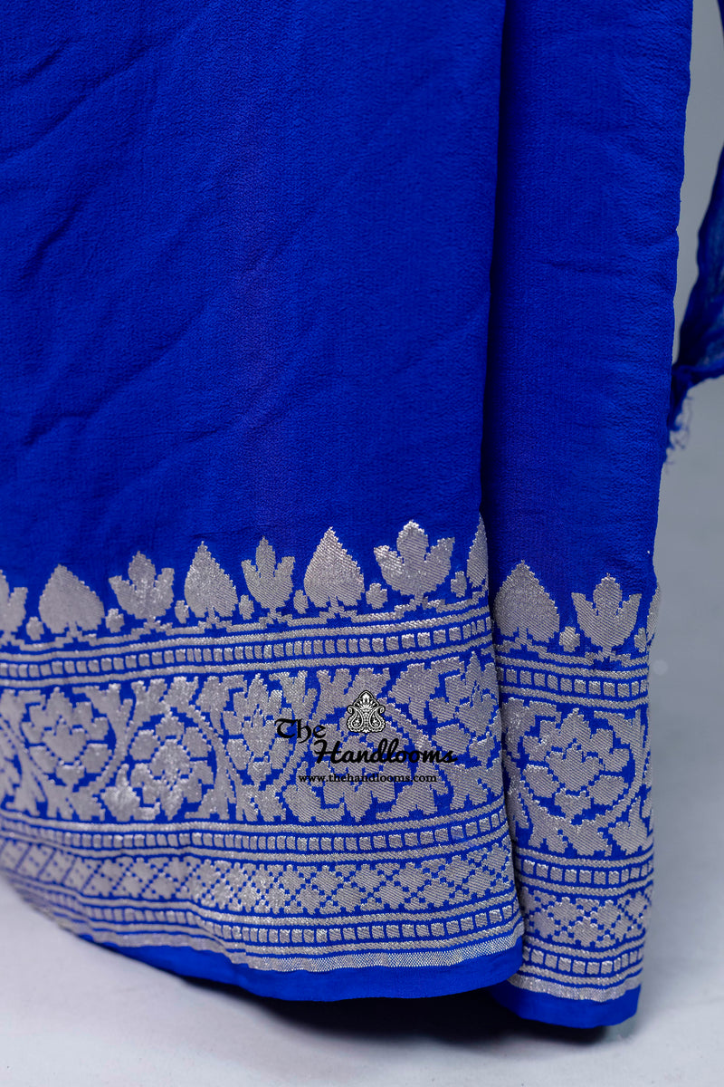 Khaddi Georgette Handloom Banarasi Saree