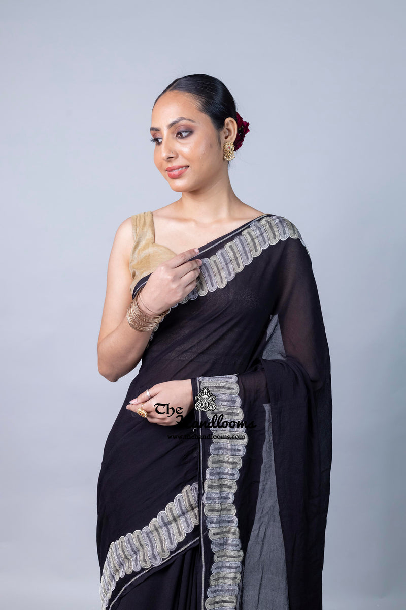 Khaddi Georgette Handloom Banarasi Saree