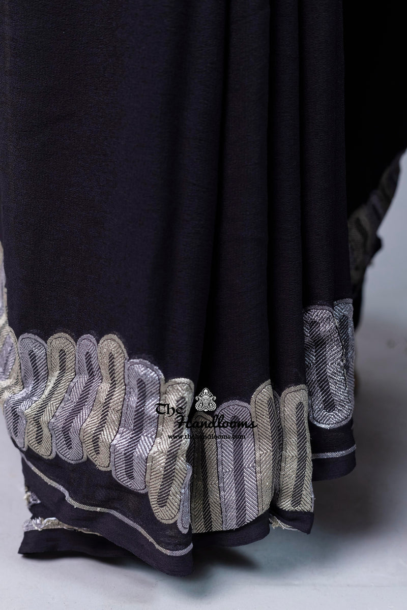 Khaddi Georgette Handloom Banarasi Saree