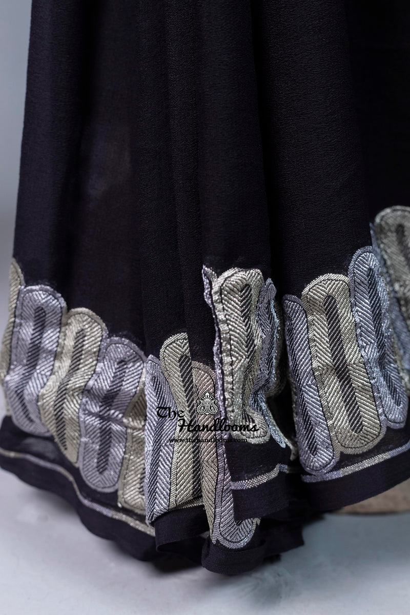 Khaddi Georgette Handloom Banarasi Saree