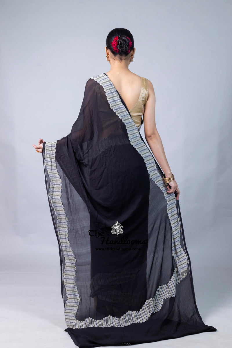 Khaddi Georgette Handloom Banarasi Saree