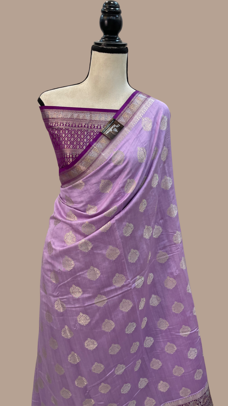 Pure Dupion Silk Banarasi Saree - Gold Zari - The Handlooms