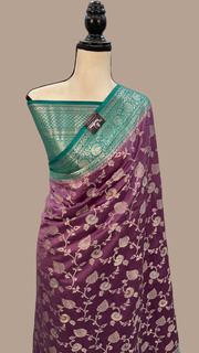Pure Chiniya Silk Handloom Banarasi Saree - The Handlooms