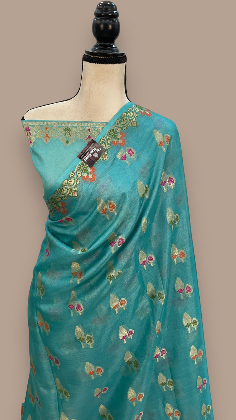 Pure Tussar Silk Handloom Banarasi Saree - The Handlooms