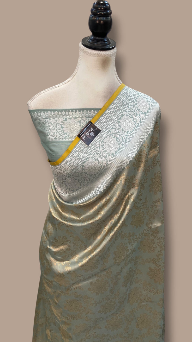 Regal Pure Katan Silk Banarasi Saree – Handwoven Tanchui Brocade