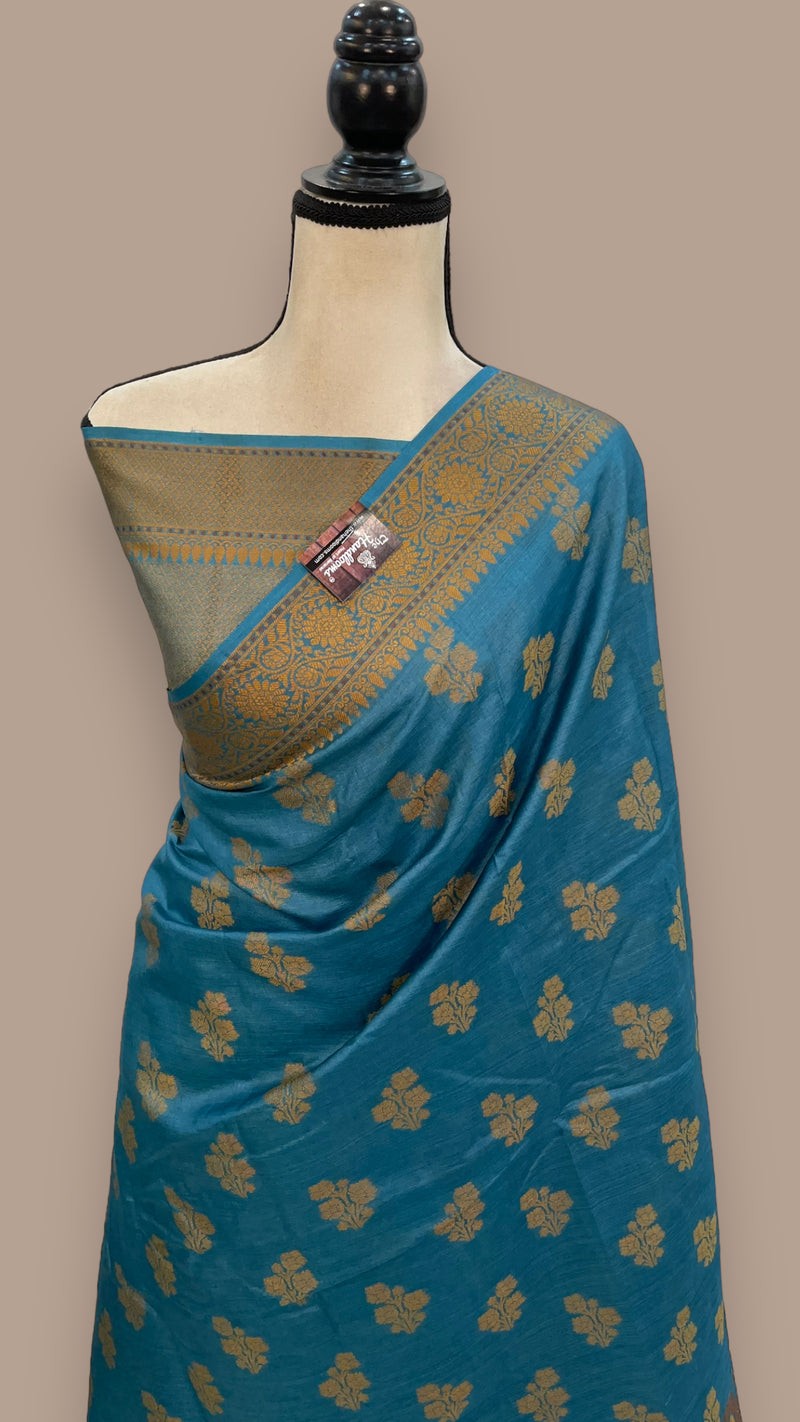 Pure Tussar Silk Handloom Banarasi Saree - The Handlooms