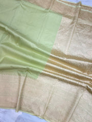 Pure Katan Silk Banarasi Handloom Saree - All over Kadua Plain - The Handlooms